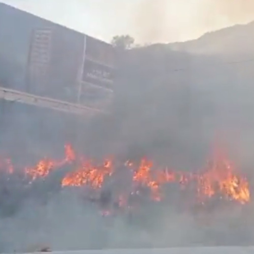 Se incendia Cerro de las Mitras, en Monterrey, Nuevo León y cierran calle