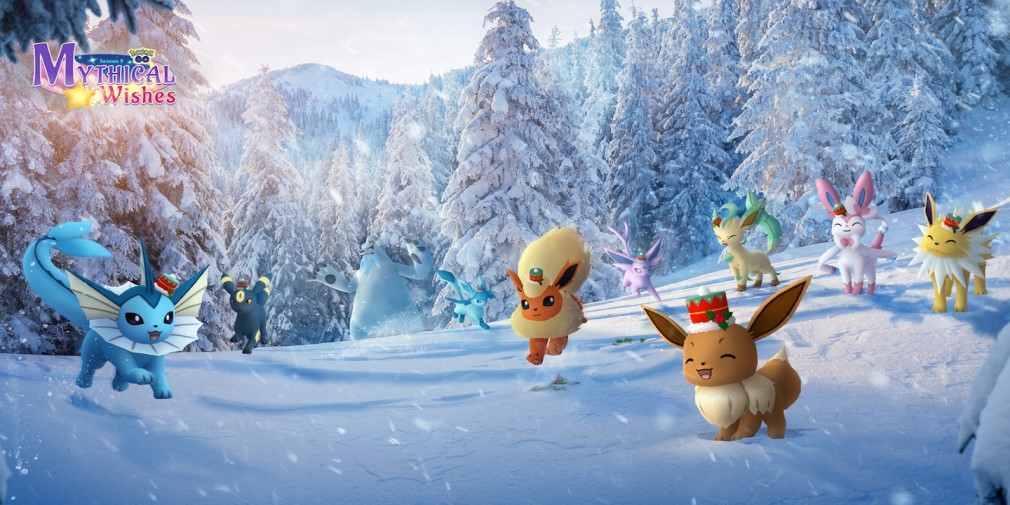 Pokemon Go is celebrating Winter Holiday Part Two with Eevee and all its evolutions