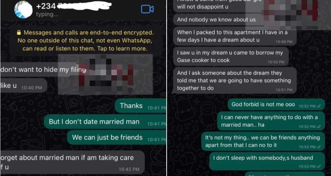 “I saw you in my dream” — Woman leaks chat with married neighbour professing love in her DM
