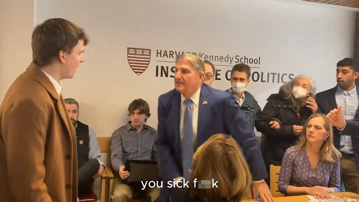 Wild moment climate activist calls West Virginia Senator Joe Manchin a ‘sick f***’ to his face