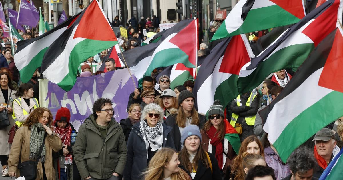Crowds march through Dublin city centre against division, inequality and war