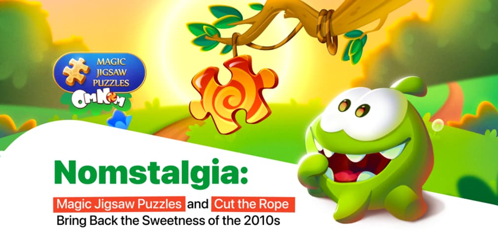 Magic Jigsaw Puzzles introduces Cut the Rope’s iconic Om Nom in new collaboration