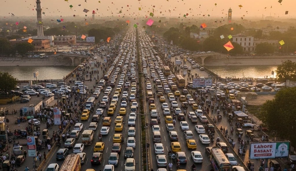Lahore Sets New Record, Nearly 1 Million Vehicles Entered Lahore During Basant in 3 Days