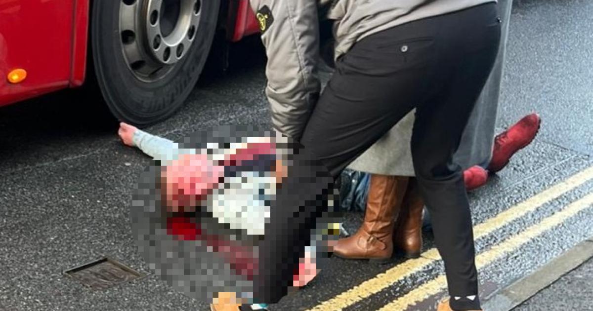 Victim bleeds out on floor after attack as police tape off street