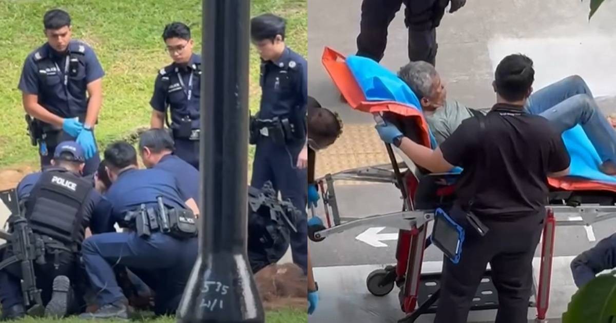 Man tasered after swinging saw in Bedok, Singapore News